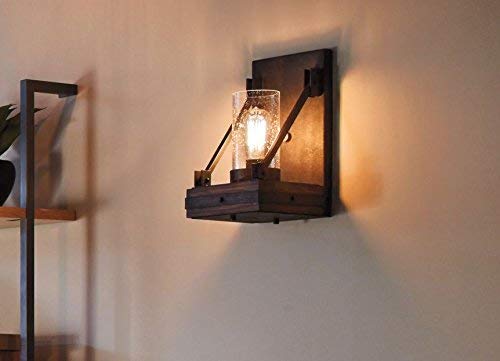 Kichler Colerne 14.75" 1 Light Wall Sconce With Clear Seeded Glass Auburn Stained™ #TOP1