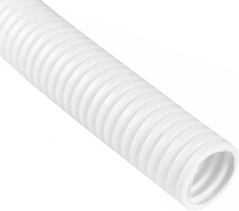 – Split Loom Wire Auto Split Loom Tubing Wire Conduit Polyethylene Corrugated Flexible Tube Cable Management Sleeve Protection Pipe Cable Tidy Organiser White 11mm 5meter
