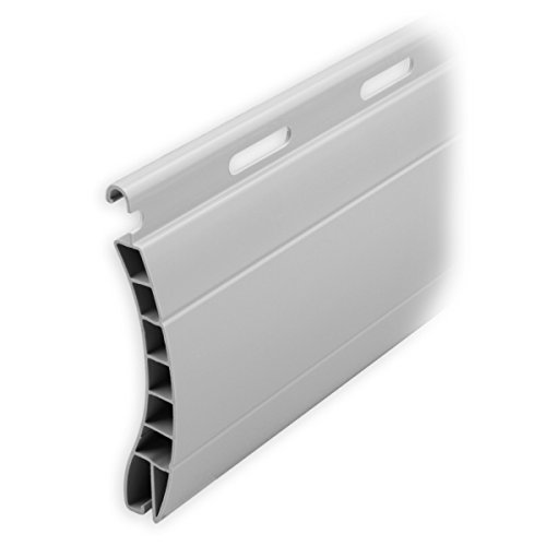 Preisvergleich Produktbild DIWARO Kunststoff Rolladen Ersatzlamelle Profil Aalen, Deckbreite 55mm Nenndicke 14mm, Fixlänge 1100 mm in der Farbe Grau (Profil Aalen / Farbe Grau / Länge 1100mm)