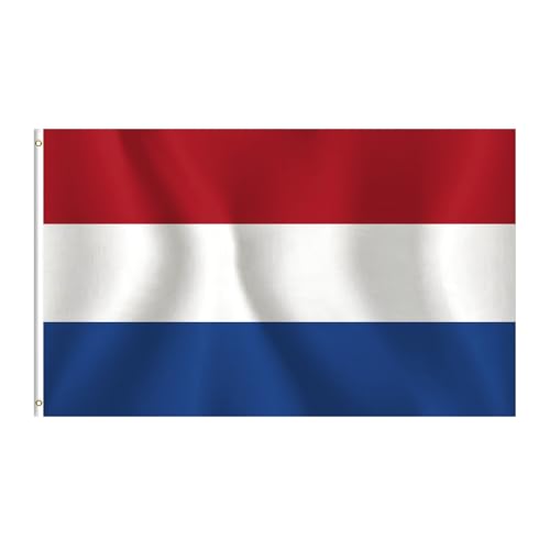 Dutch Flag 3x5 Ft for Outside Netherlands Flag with Brass Grommets Fade Resistant Polyester for Indoor Outdoor Decor Home Porch Wall Garden Events