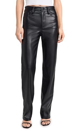 JOE'S JEANS Women's The Margot Vegan Leather Pants, Black, 27
