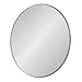 Kate and Laurel Rollo Modern Round Wall Mirror, 22 inch Diameter, Silver, Beautiful Round Mirror for Wall