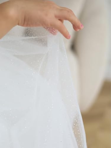 Lace Applique Flower Girl Dress for Wedding Sparkle Tulle Bow Knot Ball Gowns Crew Neck Pageant Ceremony Long Dress4