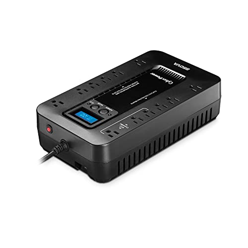 Cyberpower Ec850Lcd Ecologic Battery Backup & Surge Protector Ups System, 850Va/510W, 12 Outlets, Eco Mode, Compact, Uninterruptible Power Supply #TOP2