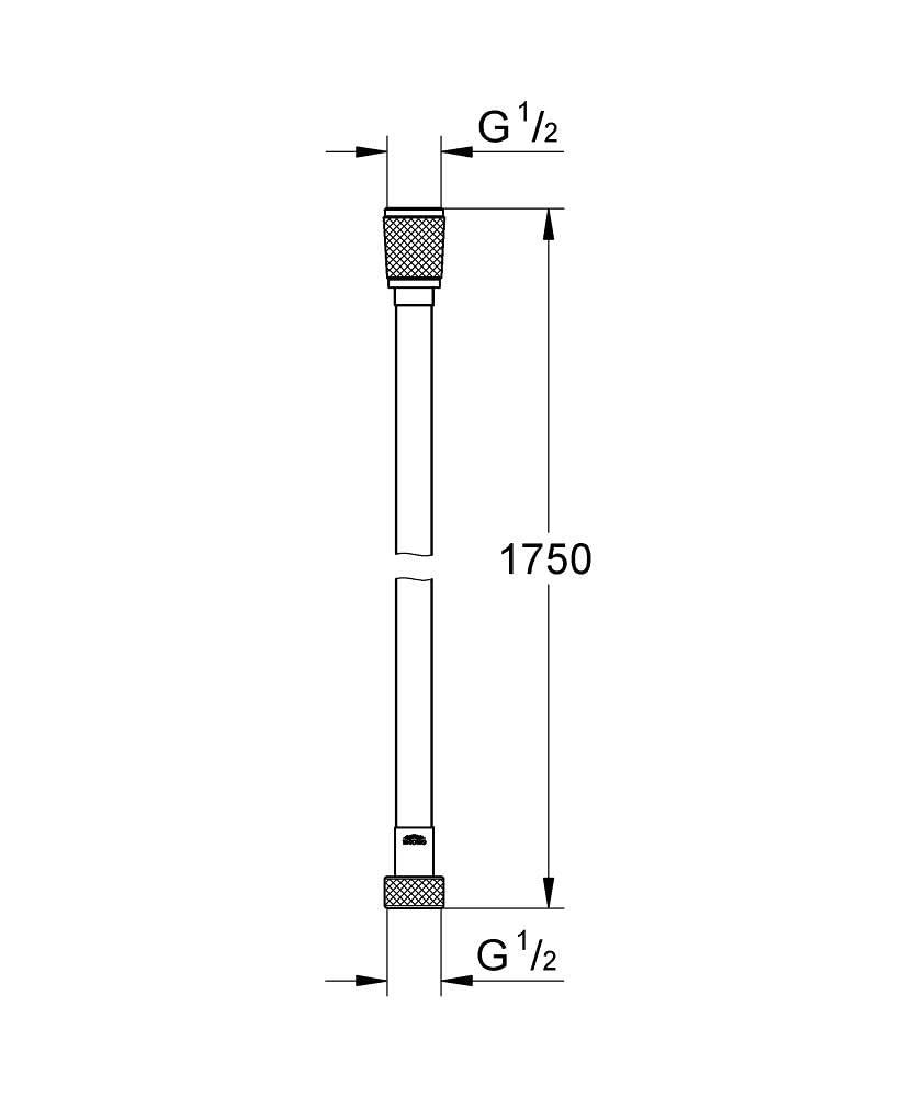 Grohe 28388DC0 Silverflex Flexo de ducha Twistfree 1750, Supersteel, 1.75 m