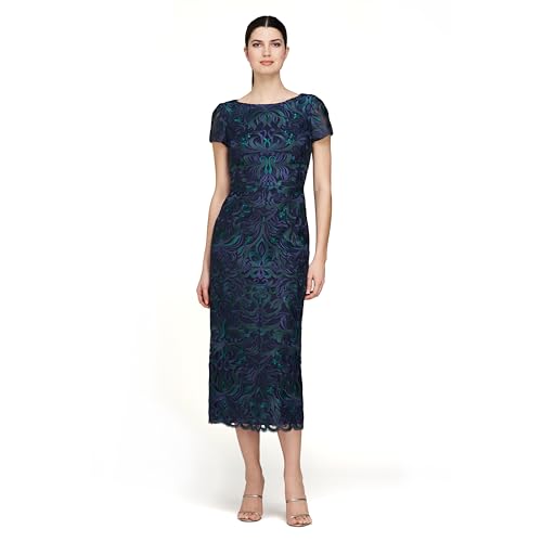 JS Collections Women's Fallon Tea Length Cocktail