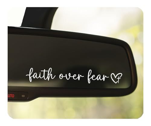 3 x Faith Over Fear Decal, Rear View Mirror Decal,