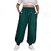 bawilom Baggy Sweatpants for Women with Pockets Plus Size Trendy Fall Fashion Casual Drawstring High Waist Sweat Pants Army Green