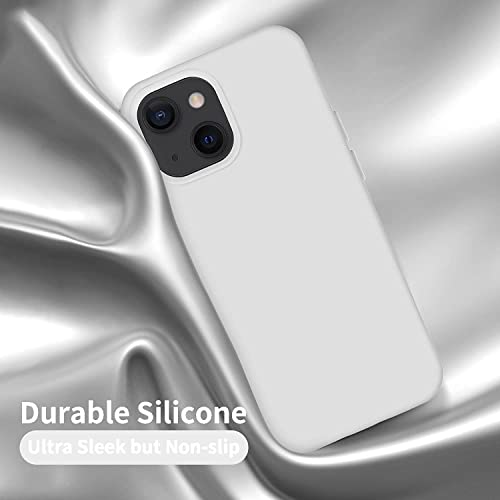 Image of NAFS Silicone Case Compatible with iPhone 14 | Camera Protect Microfiber Lining Cover | Case Cover for iPhone 14 (White)