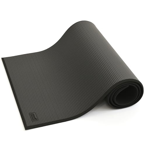SISSEL Gymnastics Mat Anthracite 0.4 inches | Skin-Friendly & Non-Slip | Optimal Cushioning | Easy to Roll Up | For Fitness & Yoga | Dimensions: 71 x 24 inches