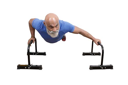 IBS Heavy Duty Folding Parallettes Dip Bars Push Up Stand for Cross-fit, Calisthenics, Gymnastics, Body Weight