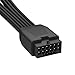 Aukuoy 12VHPWR Cable Extension, 16 Pin(12+4) Female to Dual PCIe 8 Pin(6+2) Male GPU, PSU Conversion Cable for Power Supply 6.8 in(17cm)