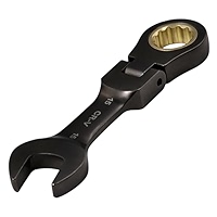 SPEEDWOX 8PC Stubby Ratcheting Wrench Set Metric 9-17mm - Flex Head Design