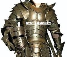 Medieval Knight Handmade Armor Suit-Full Body Armor Suit for Reenactment, LARP-Halloween Knight Costume. Black Antique