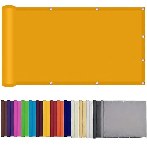 Sonnensegel Rechteckig 1.5 x 1.5 m Wasserabweisend & Windabweisend Wasserabweisend Sonnenschirm mit Ösen Und Befestigungsseile für Garten Balkon & Terrasse, Gelb