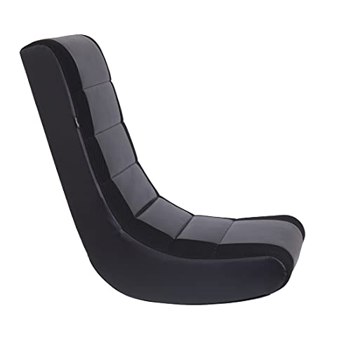The Crew Furniture 512100 Classic Video Rocker Black With Black Mesh Racing Stripe #TOP4