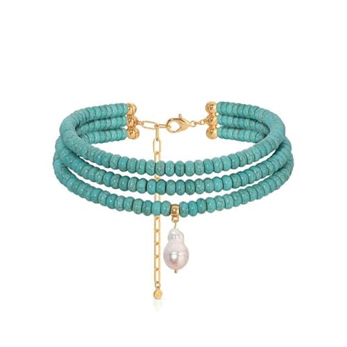 Ettika Women's Marina Layers Turquoise Necklace