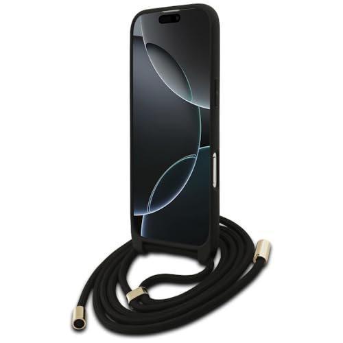 Coque iPhone Air Guess 4G Grand logo noir avec bandoulière CG Mobile