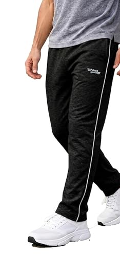 Image of Prince Sports Men's Cotton Track Pant | Comfortable Regular Fit Lower for Gym, Running, Sports & Casual Wear