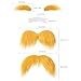 woxafo 2 PCS Yellow Mustache and Eyebrows with Spare Tape, 2 Novelty Realistic Yellow Fake Mustache Beard and Eyebrows for Adults, Halloween Cosplay Costume Party Favors