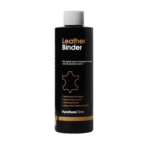 Furniture Clinic Carpeta de cuero, un relleno líquido que se puede utilizar para fortalecer el cuero desgastado o agrietado (250 ml)
