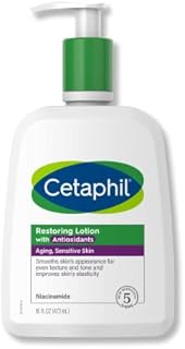 Cetaphil Restoring Body Lotion with Antioxidants for Aging Skin, Great for Neck and Chest Areas, Fragrance and Paraben Free, Suitable for Sensitve Skin 16 oz. Bottle