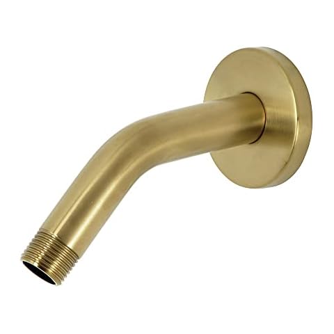 Kingston Brass K151K7 Scape 6-Inch Shower Arm with Flange, Brushed Brass Cover