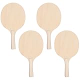 4 Piezas Paletas de Bádminton de Madera Marrón, para Ocio