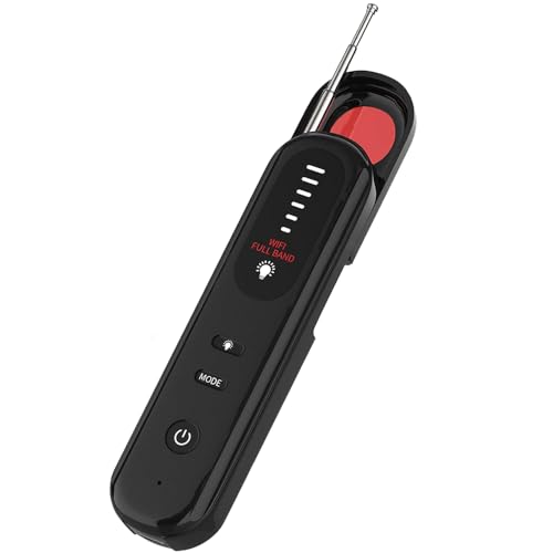 Detector de Camaras y Microfonos Ocultos, Detector de RF Inalámbrica - Anti Spia/Anti Listening/Anti GPS Tracking, Carga USB Detector Camara Oculta para Hogar Oficina Hotel