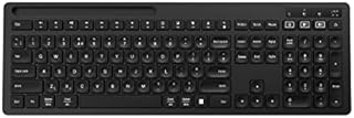 Dual Mode(2.4G + BT4.0) Wireless Bluetooth Keyboard Compatible for Mac OS & Windows, Multi - Device Cordless Keyboard QWERTY Layout Connect Up to 3 Devices for Computer, Tablet, iPhone, PC, Black