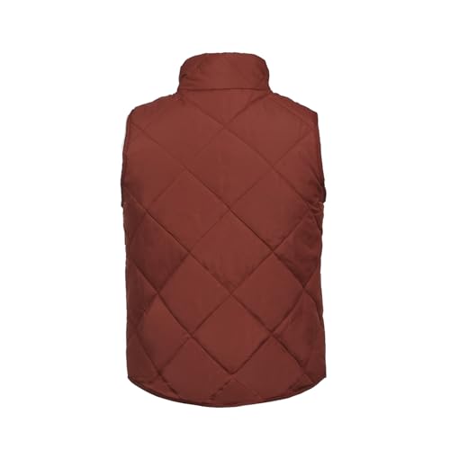 Women Puffer Vest Sleeveless Stand Collar Zip Up Lightweight Padded Down Vest Winter Warm Coats Outerwear4