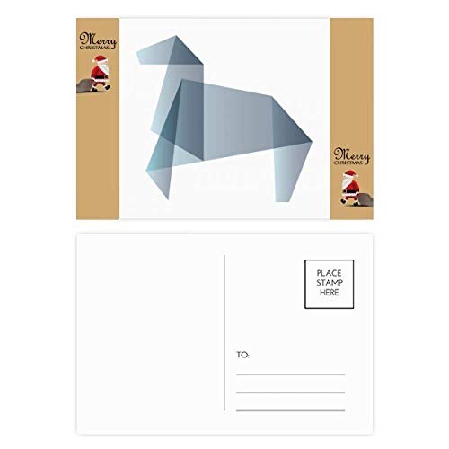 Cartes postales remerciement cheval origami lot de 20 en papier premium