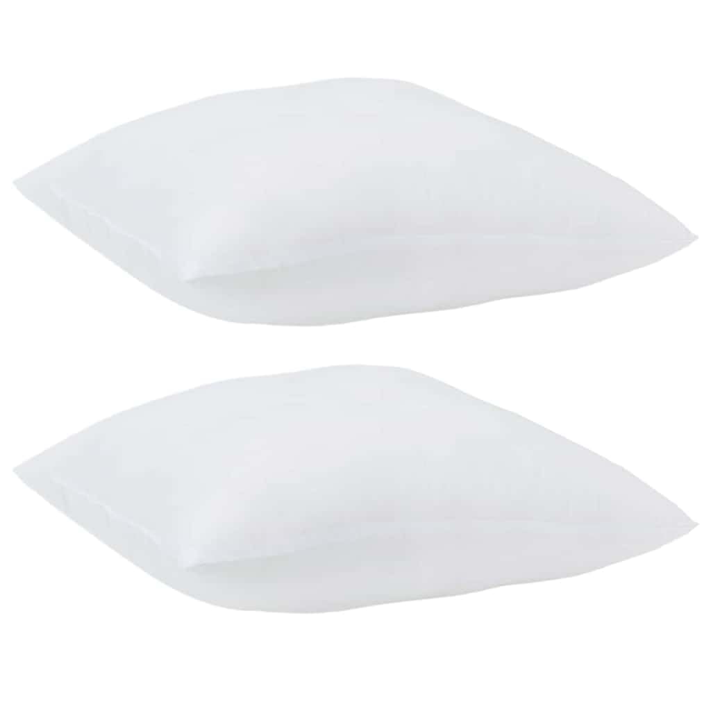 2 almohadas blancas 60 x 60 x 20 cm poliéster con relleno suave, transpirable, lavable, ergonómico para cuello, espalda, abdomen, ideal para dormitorio y comodidad de viaje