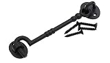 THDC Cast Iron Cabin Eye Hook and Latch for Gates and Doors, Privacy Hook, Wrought Iron (7" Large)