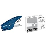 Esselte Centra P21 Cucitrice a Pinza in Metallo, 15 Fogli, Compatibile con Punti 21/4, Blu + Punti 21/4 mm, Confezione da 2000 Pezzi