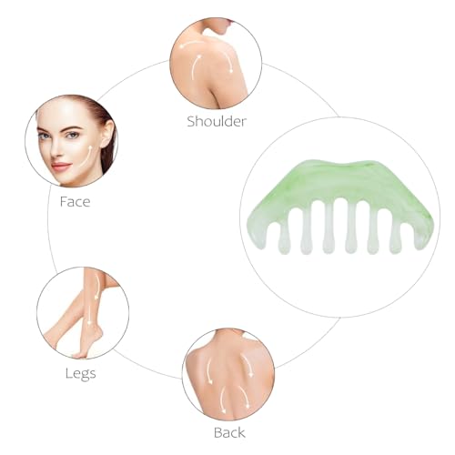 Healifty Meridian Comb 3-Pack - Ergonomic Resin Massage Combs for Scalp and Body Guasha Scraping Tool Smooth Edges for Comfortable Head Neck Back Massage and Relaxation - Thumbnail 5