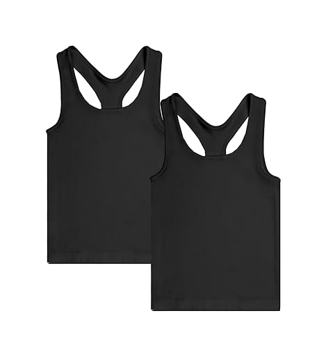 Image of Malibu Sugar Girls Tank Tops Size 7-10 - Racerback Tank Top Dance Cheer Gymnastics Shirts for Sports Undershirts Layering