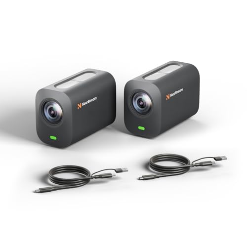 NearStream 2 Pack VM33 Wireless Streaming Camera with 40X Hybrid Zoom, 2K Camera for Streaming with 8 Noise Reduction Mics, 6H Battery, App Control, Stream via RTMP, on Facebook/YouTube/Twitch