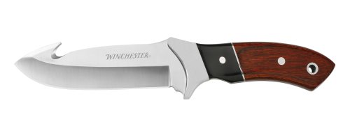 Winchester 22-41789 Pakka Wood Large Fixed Blade Knife, Guthook, Fine Edge