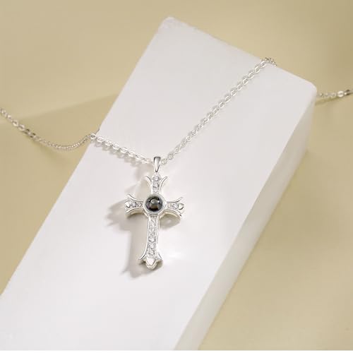 Cross Necklace for Women Girls, Bible Verse Cross Pendant Chain Christian Religious Jewelry Gift3