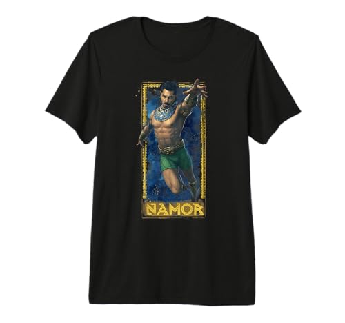 T-shirt Namor Wakanda Forever Marvel t-shirt coton noir pour fan de comics
