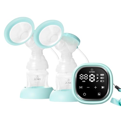 Zomee Z2 Double Electric Breast Pump – with Expression, Massage, and 2-Phase Modes - Hospital Grade Rechargeable, Portable, Hands Free Wearable Breast Pump