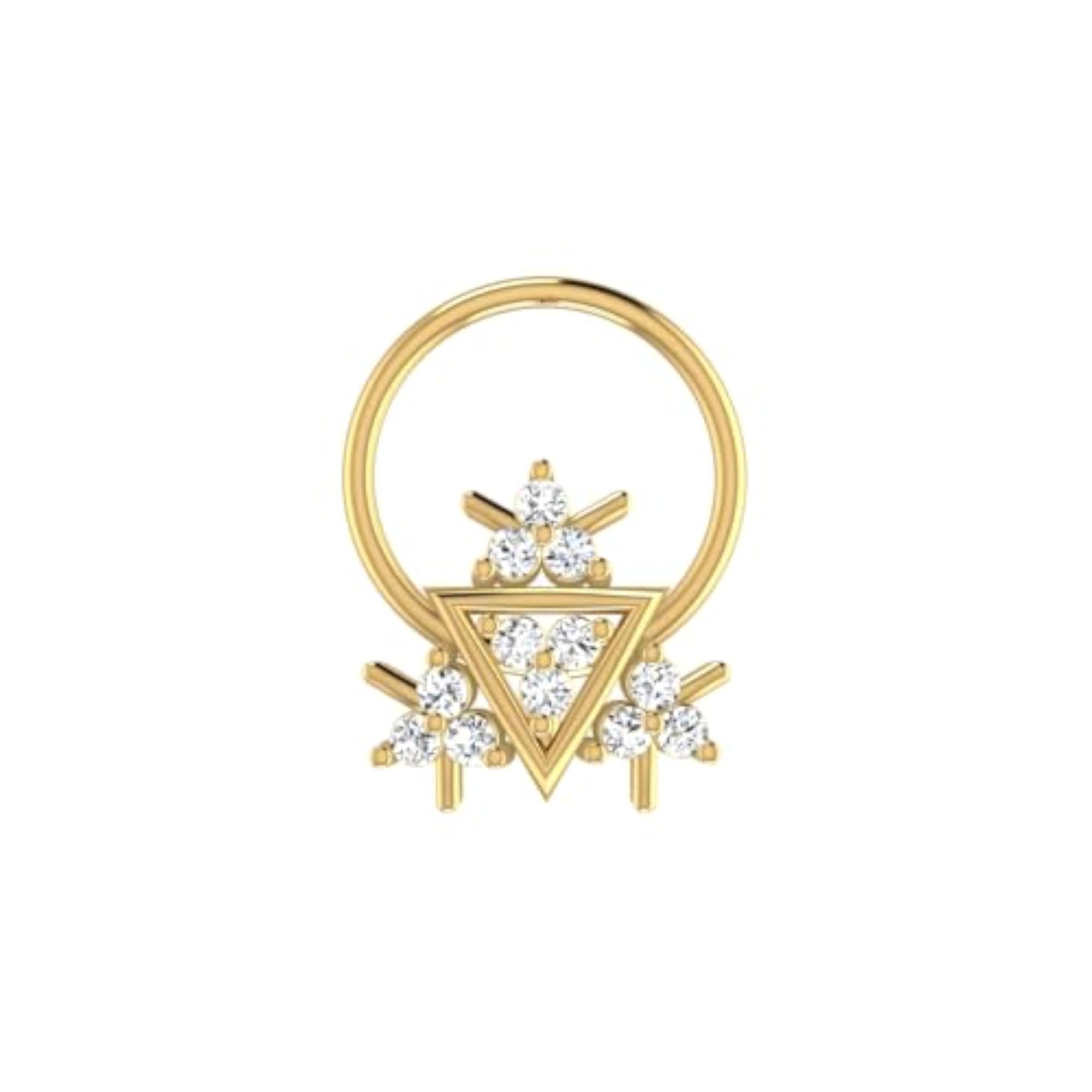 Women's 14Kt Yellow Gold Stud Nosering, Timeless