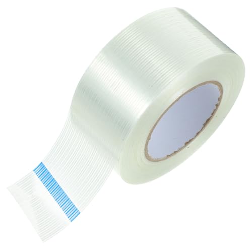 FUNOMOCYA Heavy Duty Fiberglass Tape 1 Roll Adhesive Strapping Tape for Construction Moving