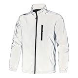 Brother Wang Spring and Autumn Men's Stand Collar High-Gloss Reflective Jacket Outdoor Cycling and Running Coat (JK17-XXXL)