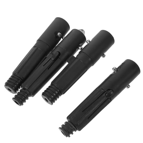 Yardenfun 4 Piezas de Accesorio para Varilla Telescópica de Trapeador con Punta Roscada de Plástico, Adaptador con Clip de Resorte para Mango de 0,9 Pulgadas, Repuesto para Reparación
