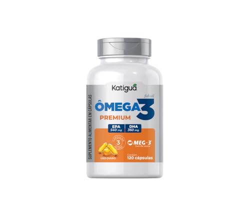Katiguá, Ômega 3, MEG-3, 540 EPA, 360 DHA, 1000MG, Fish Oil, 120 Cápsulas Soft Gel • 40 doses,