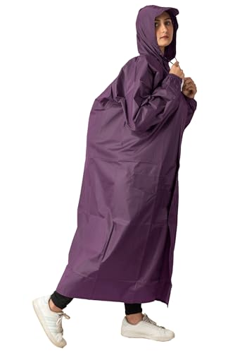 Image of THE DRY CAPE ; LET IT RAIN Women's Waterproof Rain Coat | Packable, Full Length with Hood & Pockets | Urban Commuter Rainwear