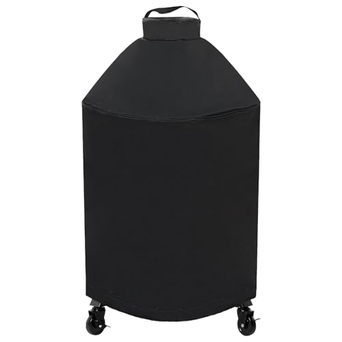 Outdoor kamado Grill Cover fit for 18 inch kamado Joe Grill Classic, Heavy Duty, Waterproof, dust-Proof Cover 33.5”Dia*35” H Kamado Accessories