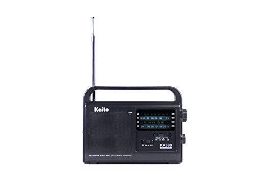 Kaito Ka390 Portable Am/Fm Shortwave Noaa Weather Radio With Led Flashlight, Color Black #TOP2